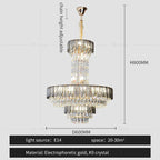 Crystal Chandelier: Postmodern Multi-layer Luxury for Villa, Hotel Lobby, and Living Room