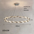 Modern Crystal LED Ceiling Chandelier Light Set for Stylish Indoor Lighting