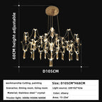 Crystal Chandelier Ceiling Pendant Light for Living Dining Bedroom Home Lighting