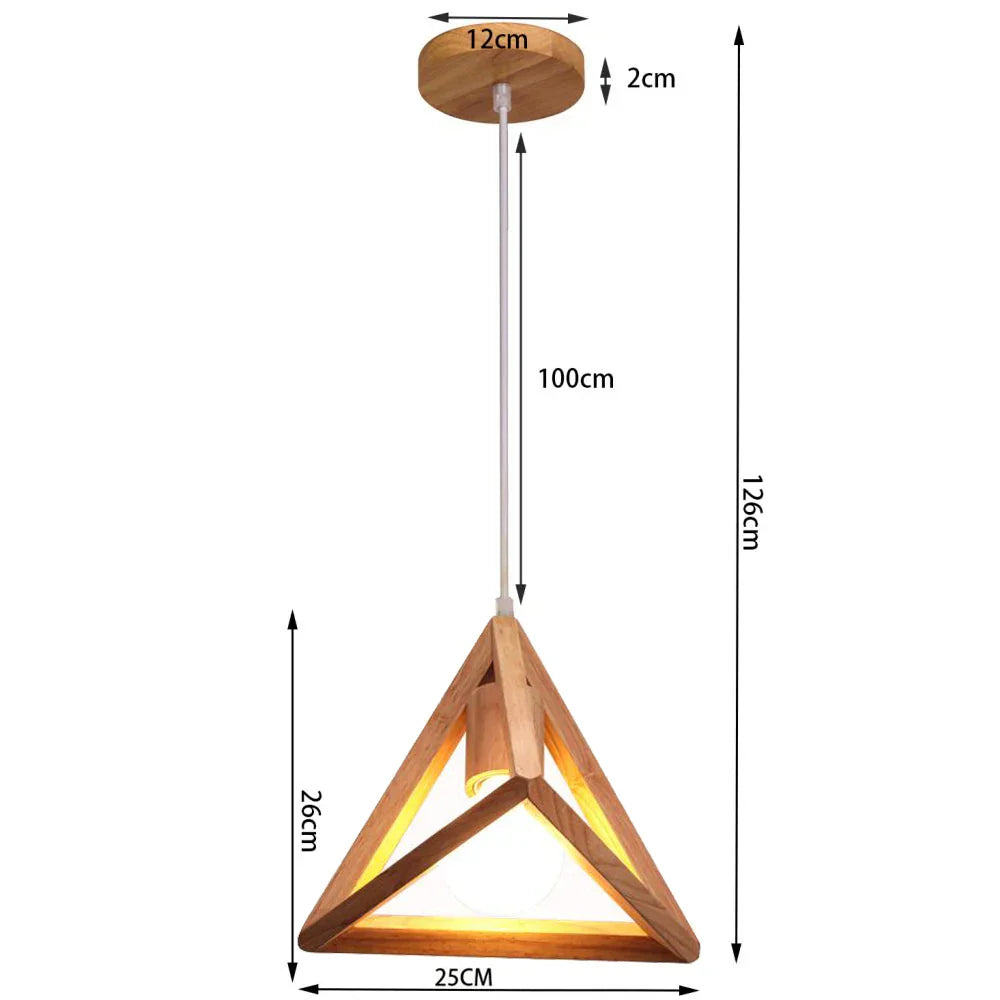 Vintage Industrial Wood Pendant Light Chandelier for Kitchen Island Living Room