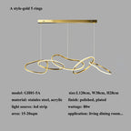 Chrome Stainless Steel LED Pendant Light - Modern Minimalist Dining Room Island Lamp