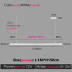 Modern Minimalist Nordic Chandelier Strip Creative Bar Table Lights