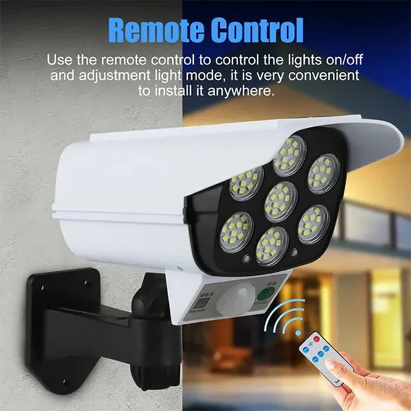 Solar Security Camera Light 3 Mode Outdoor Motion Sensor LED Flood IP65