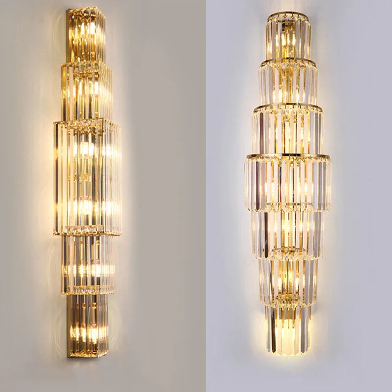 Crystal Wall Lamp: Elegant Lighting for Luxury Hotel, Club, Villa, Living Room, Office, Banquet