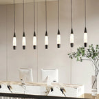 Modern LED Staircase Chandelier in Black Gold Finish