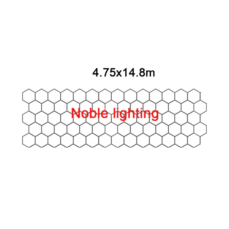 Honeycomb LED Car Detailing Ceiling Light - Customized Hexagon Design for Showroom