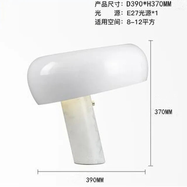 Mushroom LED Table Lamp - Orange Night Light for Kid's Bedroom and Study Desk