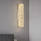 Copper Crystal LED Wall Lamp for Living Room, Postmodern Bedside Light