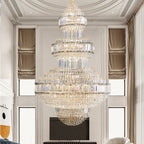 Crystal Villa Chandelier: Luxe European Duplex Hall Lighting - Elegant Living Room Decor