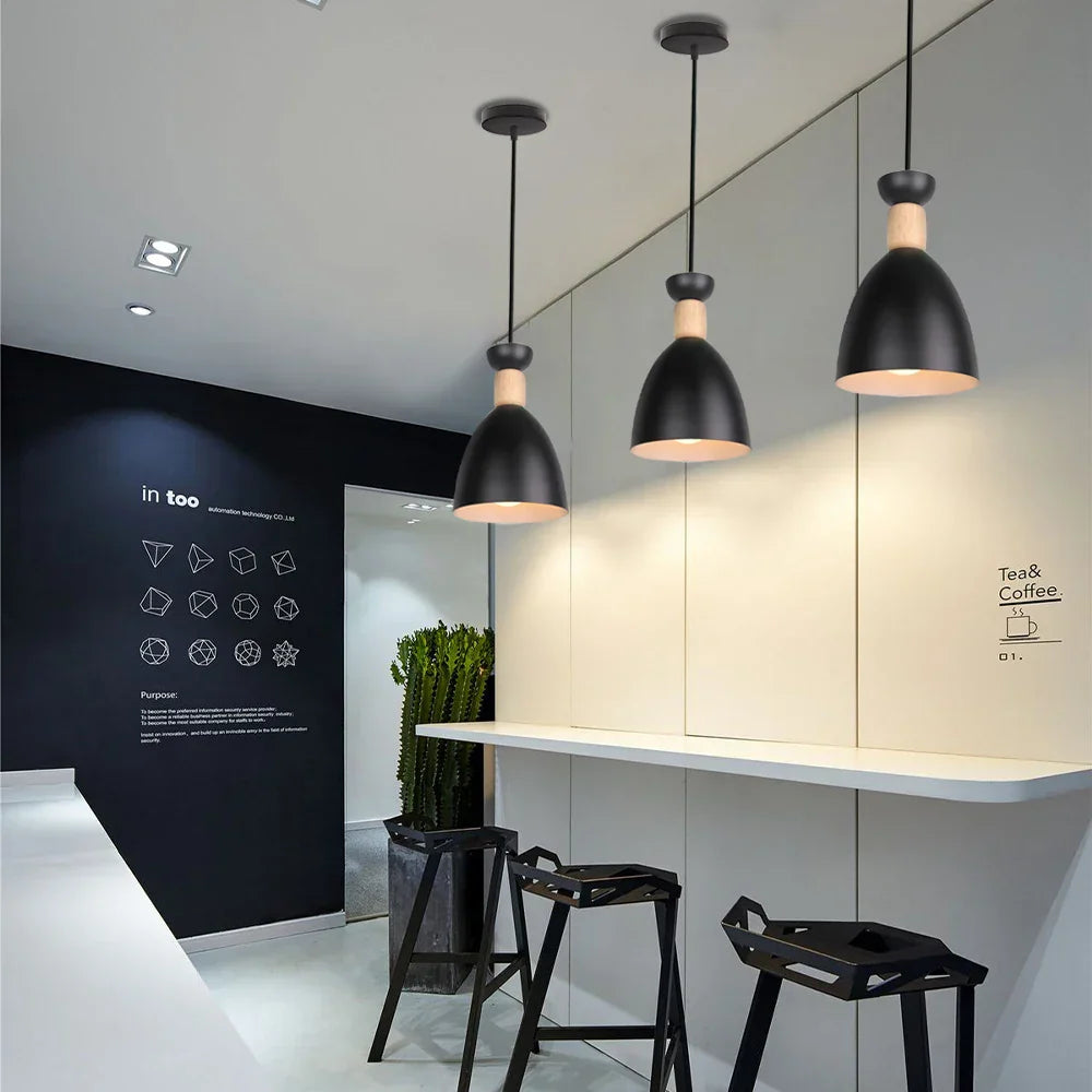Nordic Pendant Lights: Minimalist E27 Lamps for Kitchen, Dining, Bedroom