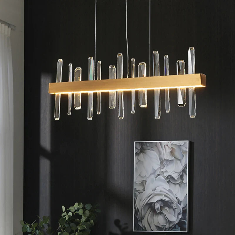 Luxury Crystal Dimmable Round Chandelier - Glossy LED Lighting