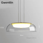 Glass Nordic Pendant Light: Modern LED Hanging Lamp for Home Decor