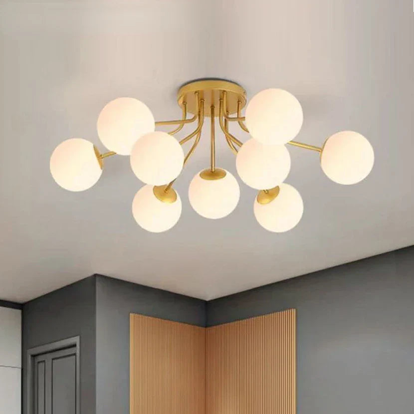 Glass Ball Ceiling Chandelier Pendant Lamp for Modern Living Bedroom