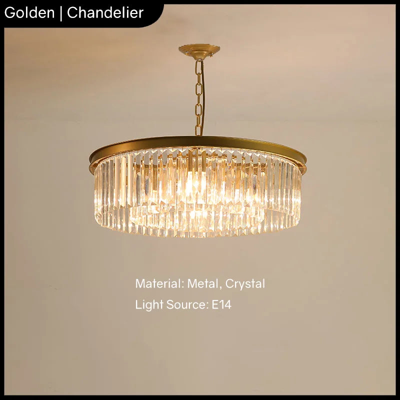 Luxury Crystal Chandelier: Modern Ceiling Pendant Light for Home Decor & Restaurant