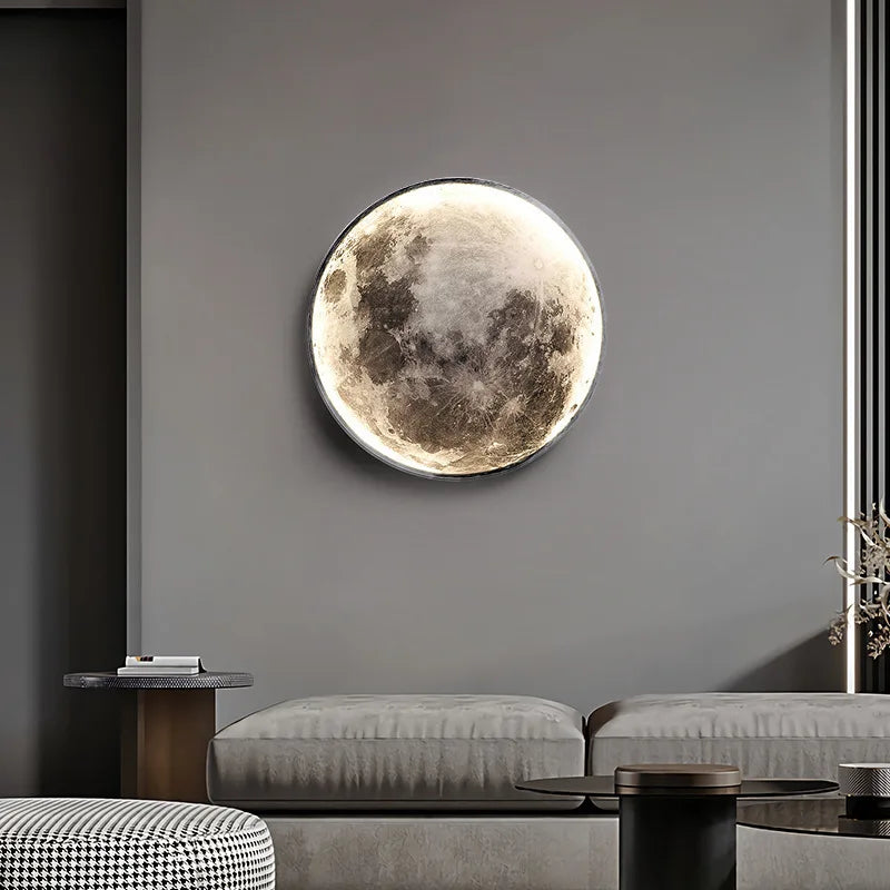 Moon LED Wall Lamps: Modern Indoor Lighting for Bedroom, Living Room, Hall Decoration.