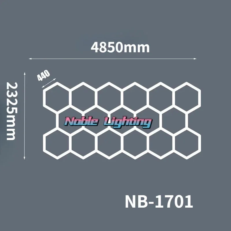 Honeycomb Hexagon LED Ceiling Light for Hair Salon & Auto Detailing