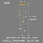 Modern Crystal Long Chandelier for Sales Department, Living Room & Restaurant