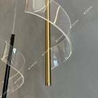 Spiral LED Pendant Chandelier for Indoor Kitchen Bedroom Hotel Ceiling Decoration