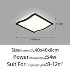 Minimalist LED Ceiling Light in Black & White for Living, Dining, Bedroom & Kitchen