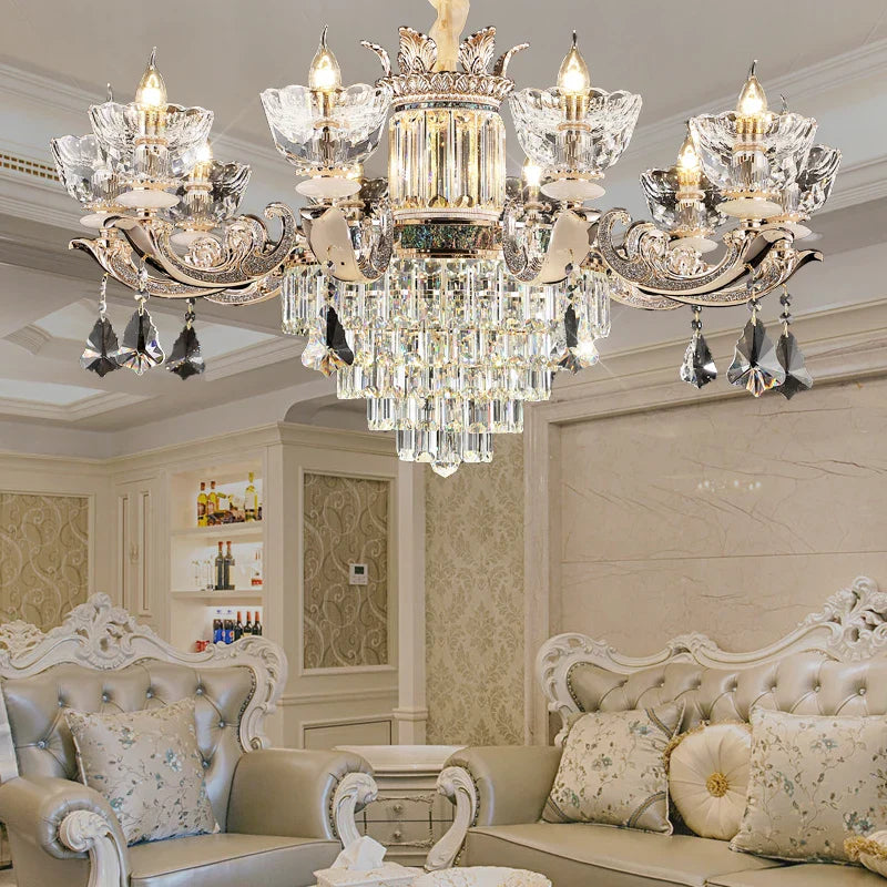 Luxury European Villa Crystal Chandelier for Living Room, Dining, Bedroom