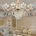 Luxury European Villa Crystal Chandelier for Living Room, Dining, Bedroom