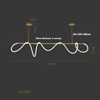 Modern Designer Chandelier for Living Room, Dining Table, Bar - Lines Lighting