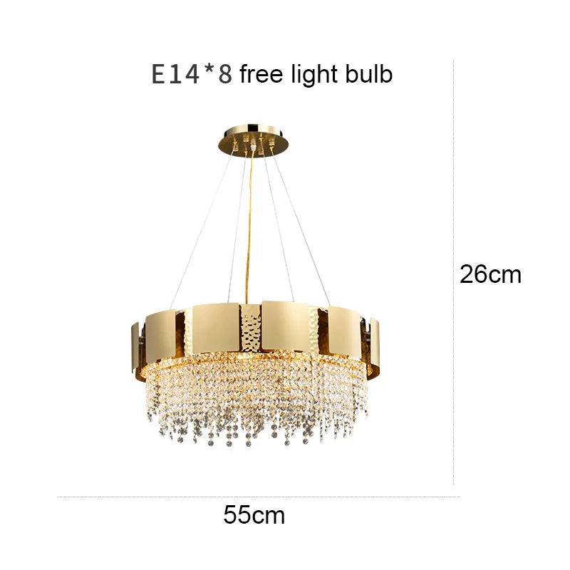 Crystal Chandelier: Modern Luxury Lighting for Living Room, Dining, and Bedroom