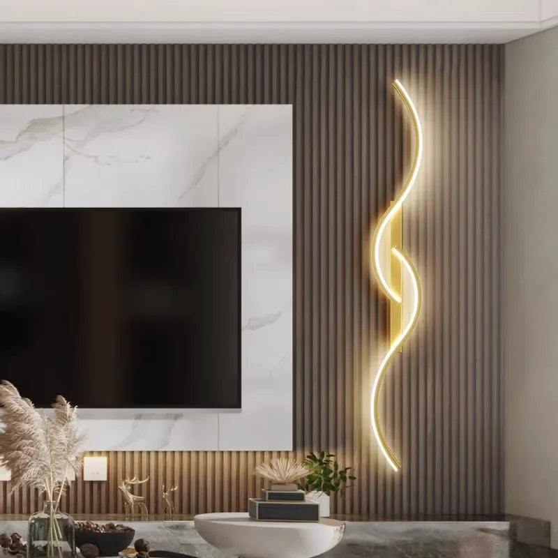 Modern LED Wall Lamp for Living Room Bedroom Stairs, Minimalist Art Interior Wall Light Fixtures