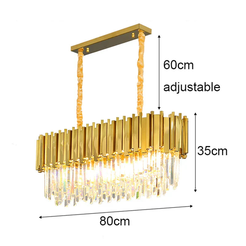 Nordic Modern Crystal Ceiling Chandelier LED Lights for Luxury Home Decor
