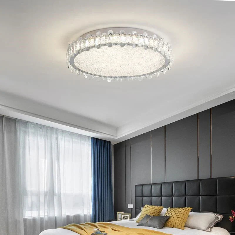 Modern Round LED Crystal Ceiling Light for Home Decor Lighting