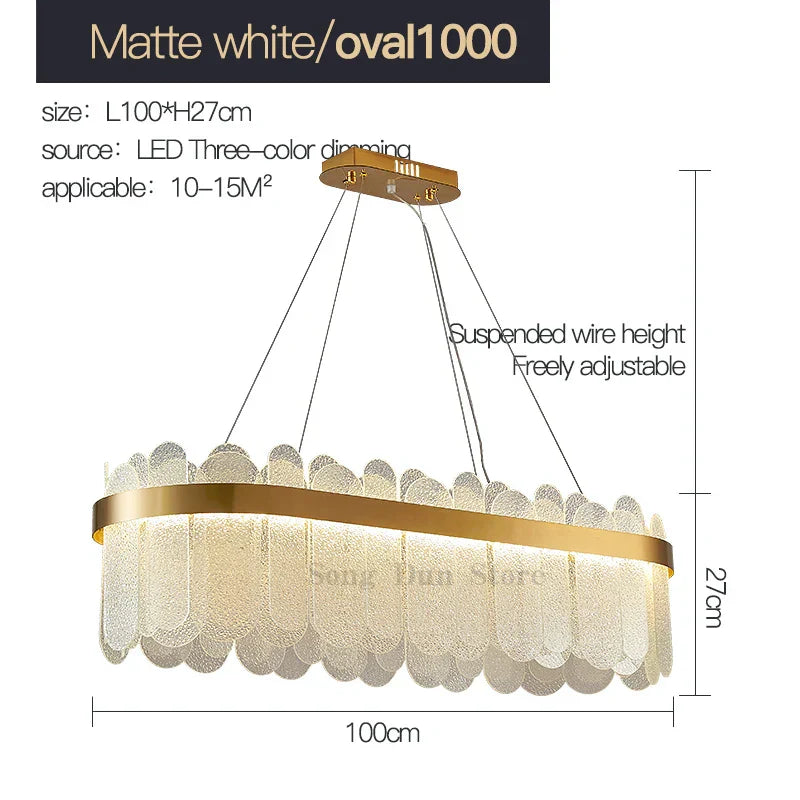 Modern Crystal Glass Chandelier Light for Living Room Dining Bedroom Kitchen Décor