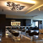 Chrome Art Ceiling Lamp for Modern Living Room, Bedroom Chandelier Lighting, Luxury Fixtures