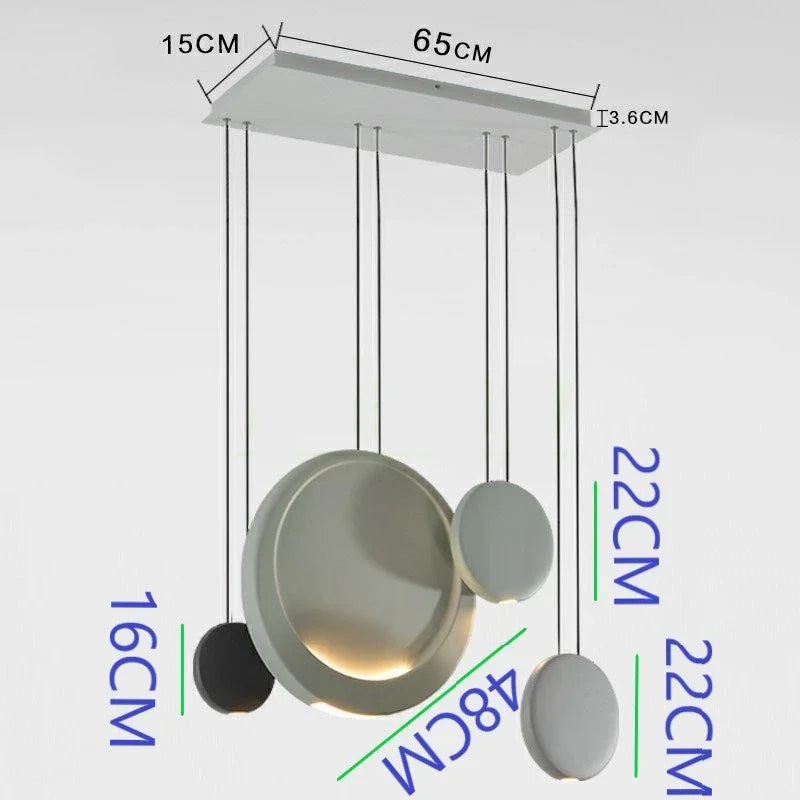 Scandinavian Moon Crescent Chandelier, Minimalist Kitchen Island Pendant Lamp