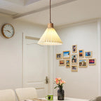 Pleated Pendant Lights: Nordic E27 Base Chandelier for Dining Room, Kitchen Island Lighting