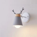 LED Antlers Wall Lamp Wooden Nordic Vintage Modern Loft Bedroom Lighting E27