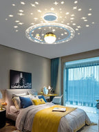 LED Chandelier for Boy's Room with Remote Control and Modern Design