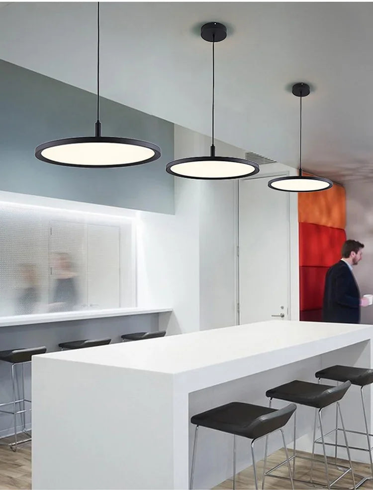 Aluminum Pendant Light: Round LED Ceiling Lamp for Home, Hotel, Restaurant, Bar