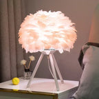 Feather Table Lamp: Romantic Goose Decor for Bedroom, Living Room, Coffee Shop & Wedding