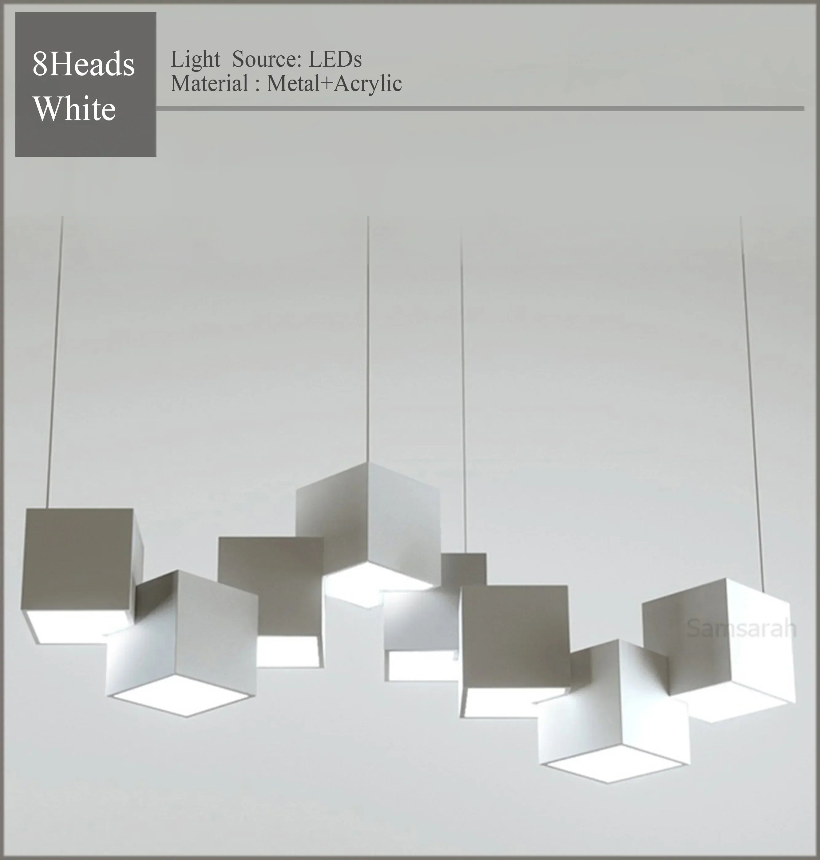 Magic Cube LED Pendant Light for Dining & Living Room by Samsarah Lighting