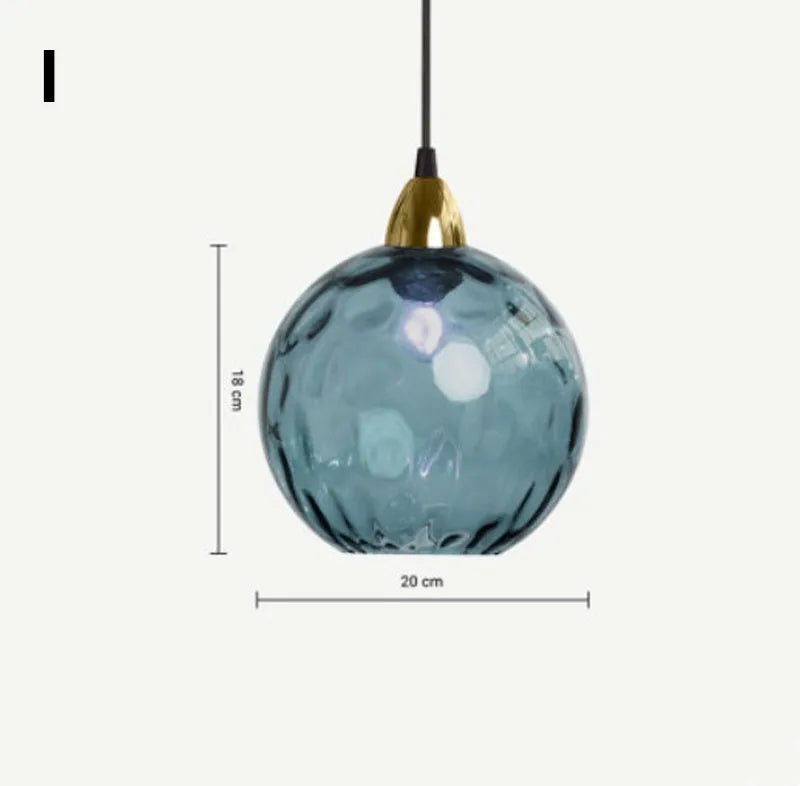 Glass Ball Lustre Pendant Lights - Modern Nordic Design for Kitchen, Bedroom, or Restaurant