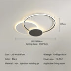 Circles LED Ceiling Lights Modern Minimalism Dimmable Bedroom Lamp Fixtures