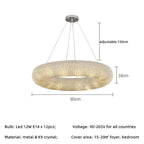 Crystal Loft Chandelier: Modern Luxury LED Pendant Light for Living Room Decor