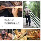 Bamboo Wall Lights: Retro Hand-woven Luminaire for Bedroom, Corridor, Hotel, Restaurant Decor