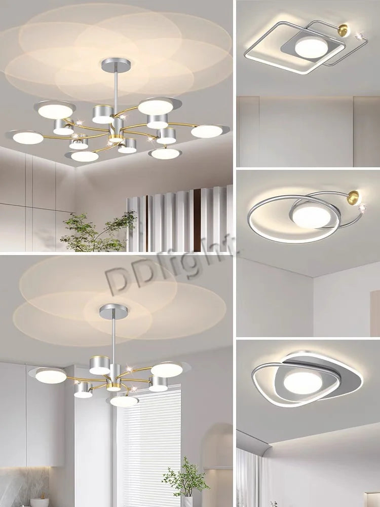 LED Ceiling Chandelier: Modern Nordic Design for Living, Dining, Kitchen, Bedroom Decor