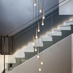 Crystal LED Staircase Chandelier: Luxury Long Stair Lighting Fixture