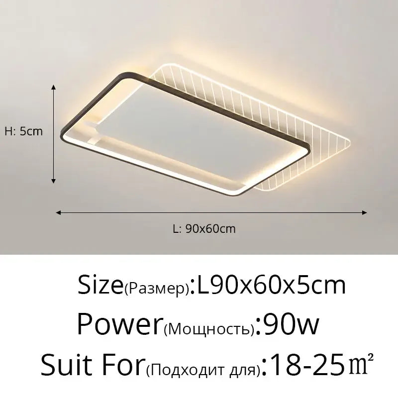 LED Ceiling Lights: Modern Minimalist for Bedroom Living Room Kitchen Study Warm Home