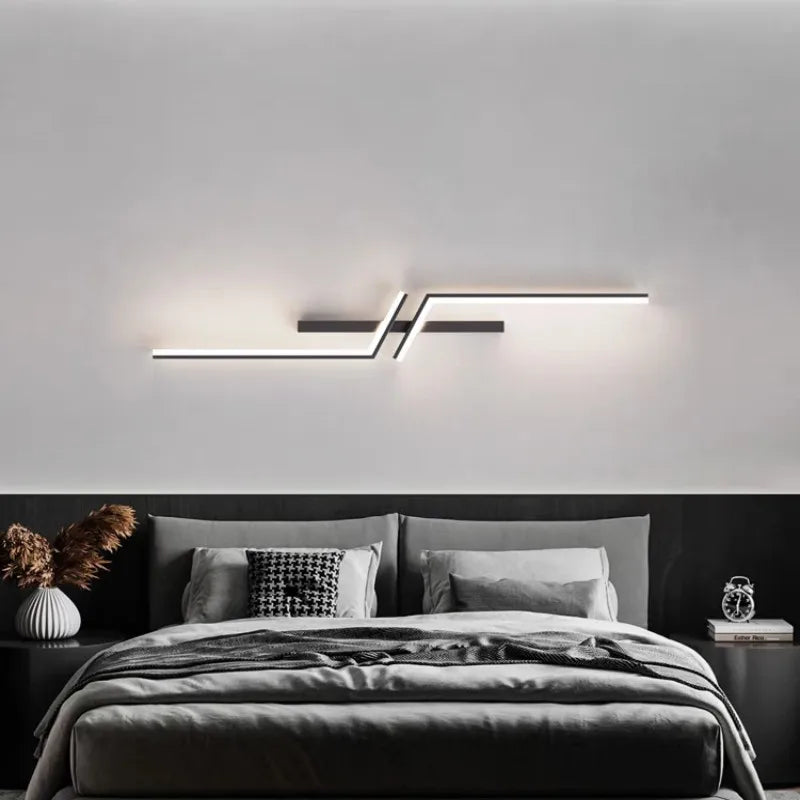 Minimalist LED Wall Light Lamp for Living Room Bedroom TV Stairs Modern Decor