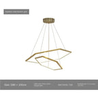 Modern Luxury Hexagon LED Pendant Chandelier for Living Room and Bedroom