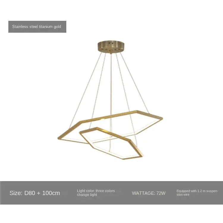 Modern Luxury Hexagon LED Pendant Chandelier for Living Room and Bedroom