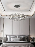 Sun Flower Crystal Rings Chandeliers: Modern Luxury Nordic Home Decor Hanging Ceiling Light